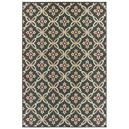 Oriental Weavers 6 ft. 7 in. x 9 ft. 2 in. Latitude Rectangular Area Rug Grey L1904K200280ST